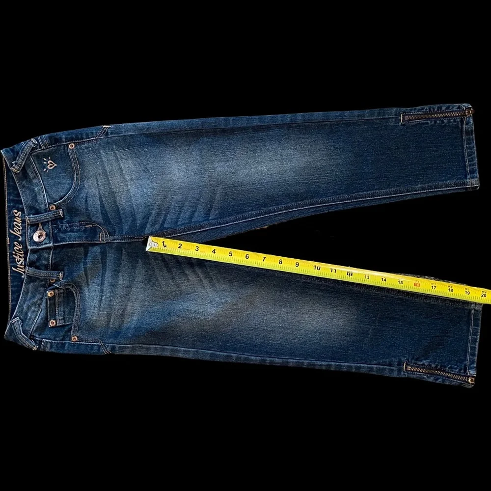 JUSTICE JEANS ZIPPER DETAILING SZ 10R